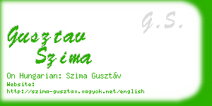 gusztav szima business card