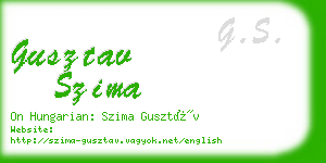 gusztav szima business card